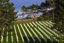 Normandy American Cemetery is the final resting place to more than 9,000 Americans who gave their lives in World War II. Courtesy of American Battle Monuments Commission