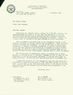 Letter from the Army