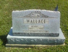 Headstone for Wendell Wallace in Mount Carmel Cemetery. <i>Find A Grave</i> photo courtesy of Paul LaPrad