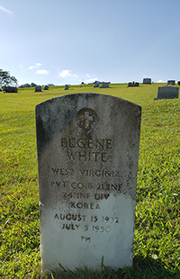 Grave marker for Eugene White in Walker Memorial Cemetery and Gardens. Courtesy Cynthia Mullens