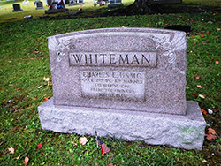 Grave marker for Charles E. Whiteman in Maplewood Cemetery. Courtesy Cynthia Mullens