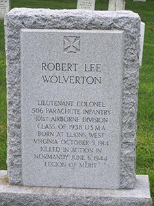 Headstone for Lt. Col. Wolverton at U.S. Military Academy Post Cemetery. <i>Find A Grave</i> photo courtesy of Don Stowell