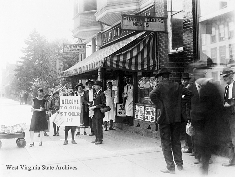 First A&P store, Buckhannon, ca. 1925. Richard H. Ralston Sr Collection, West Virginia State Archives (327114)