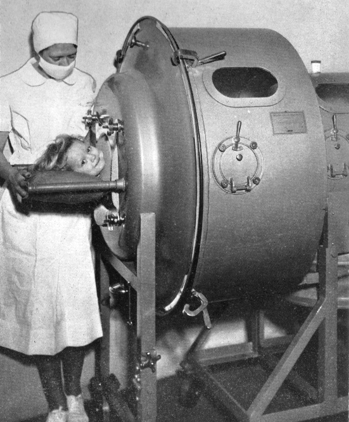 Child in Iron Lung
