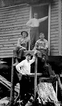 Slovenes in lumber camp, 1927