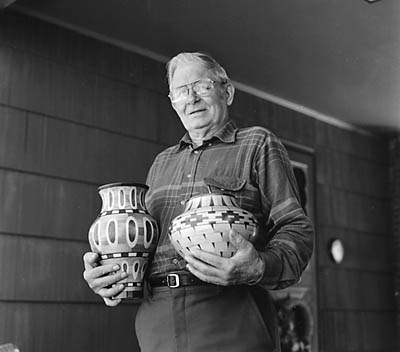 Paul Weinberger with wood vases