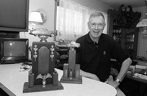 Dave Kurtz with trophies