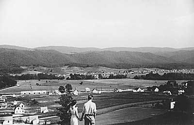 1936 view of the Tygart Valley Homesetad