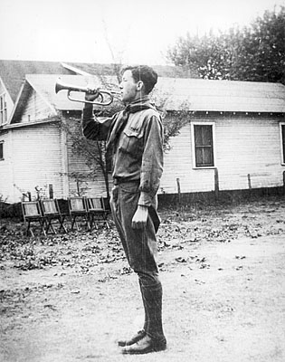 scout with bugle
