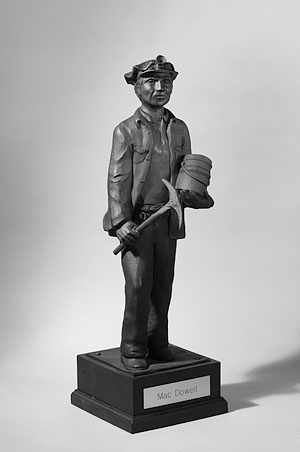 "Mac Dowell" coal miner statue