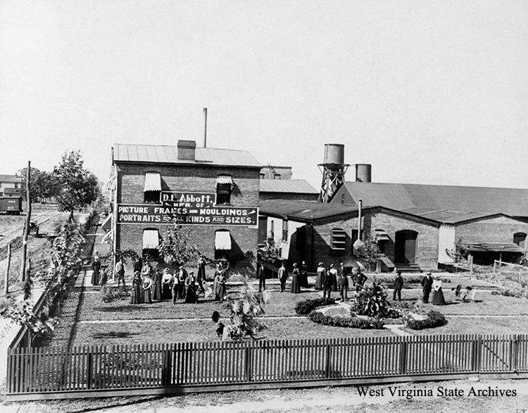 D. E. Abbott Frame Company, Huntington, 1899. West Huntington Public Library Collection, West Virginia State Archives (307104)