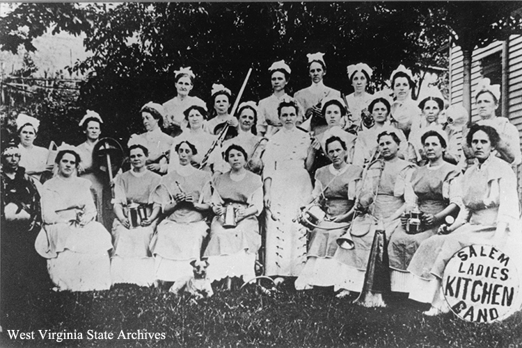 Salem Ladies Kitchen Band, n.d. Wonderful West Virginia Collection, West Virginia State Archives (citiesQ-Z001)