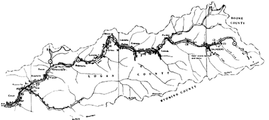 Map of Buffalo Creek area