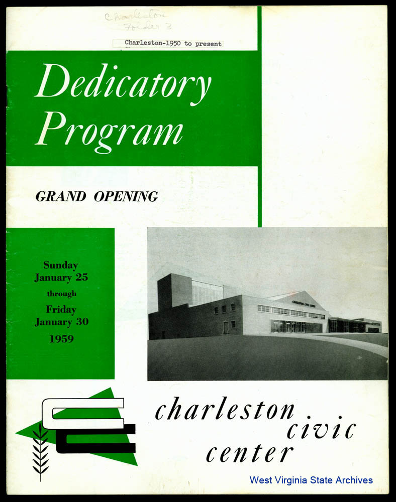 Dedicatory program for the Charleston Civic Center, January 25-30, 1959 (Sc2003-072)