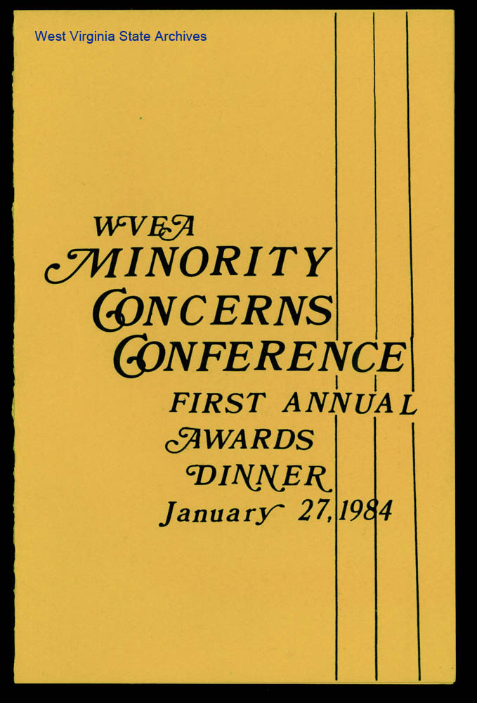Program, West Virginia Education Association Minority Concerns Conference, First Annual Awards Dinner, January 27, 1984 (Dr. John C. Norman Collection)