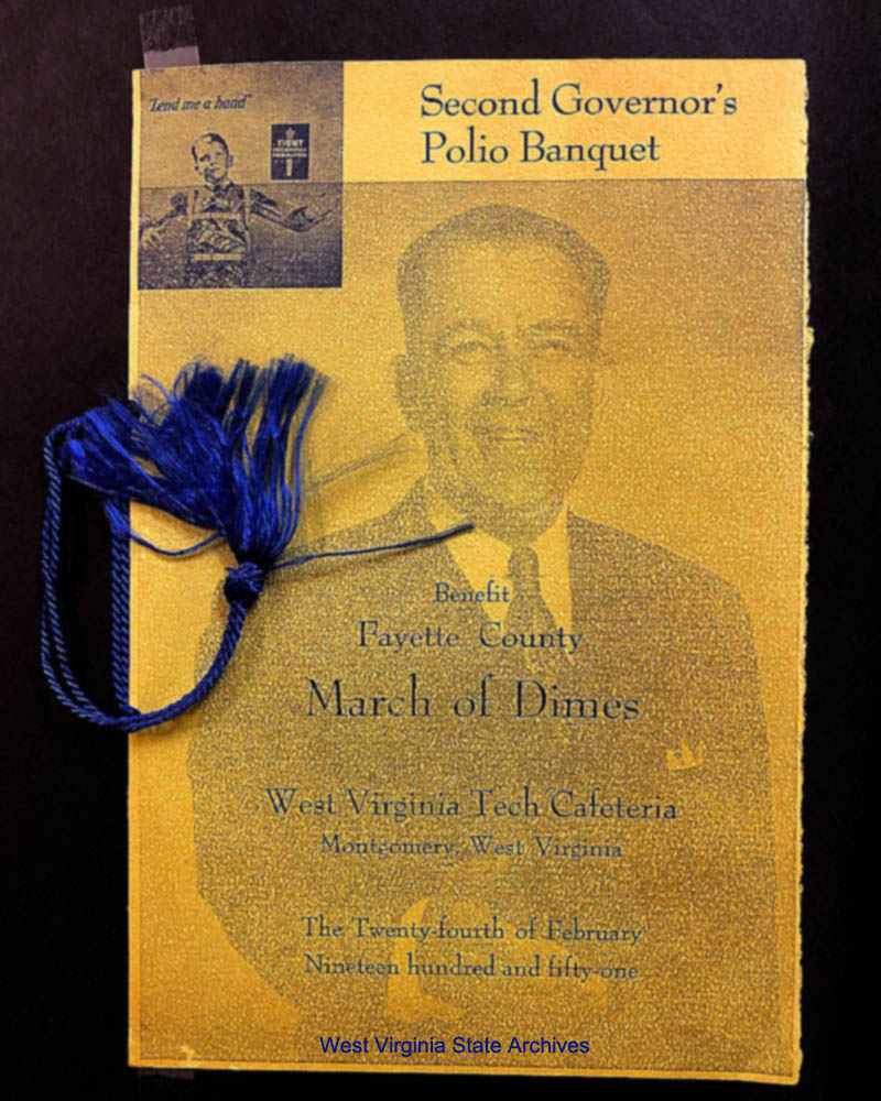 Program polio banquet, Fayette County March of Dimes, Montgomery, 1951. (Sc2007-076)