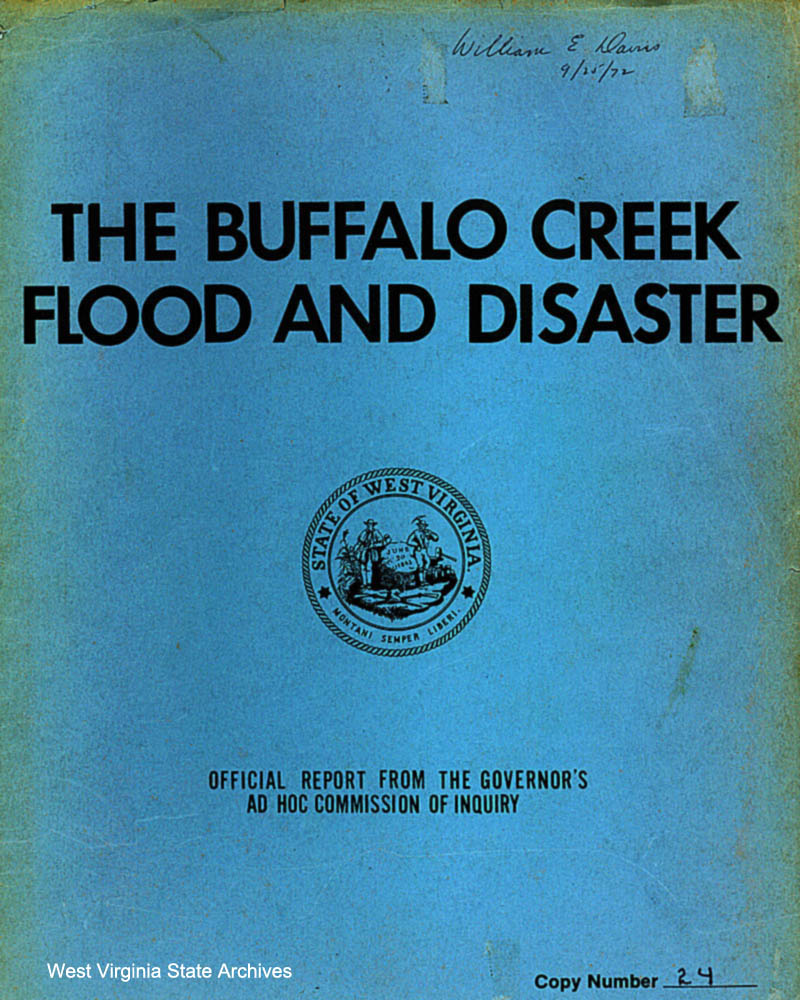 Official Report from the Governors Ad Hoc Commission of Inquiry on the Buffalo Creek Flood and Disaster. (Ms2014-018)