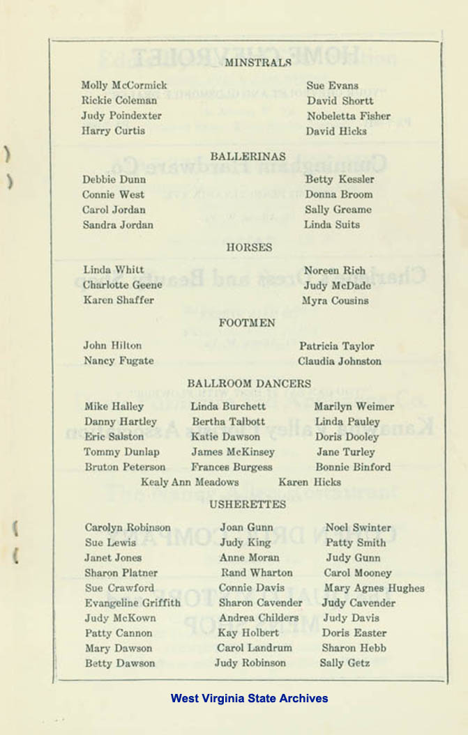 Program, Cinderella, St. Albans High School, 1955. (Ms2009-008)