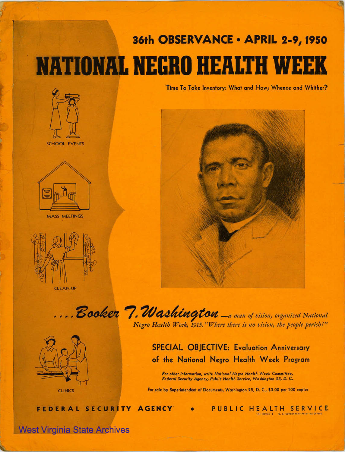 Poster for the 36th Observance of National Negro Health Week, 1950. (Ms2018-001)