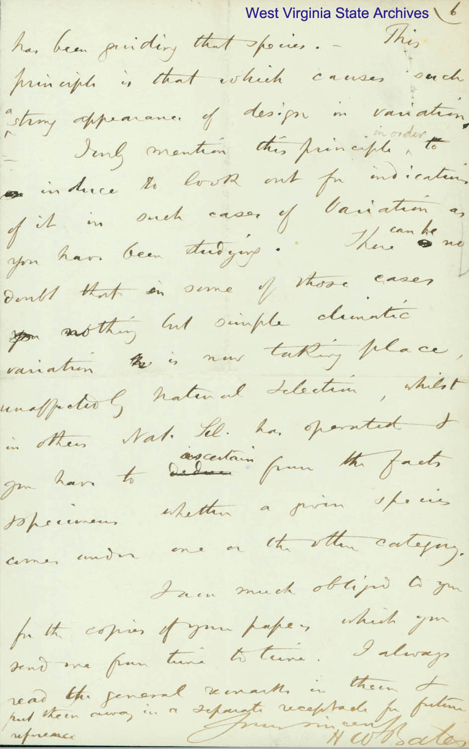 Correspondence from Henry Wallace Bates to William Henry Edwards, regarding entomology, 1877. (Ms79-2)