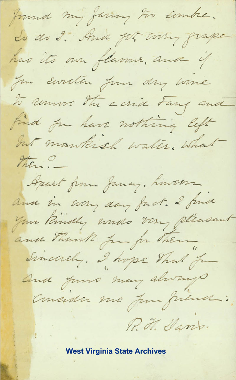 Unaddressed letter from Rebecca Harding Davis, Philadelphia, 1869. (Ms80-163)
