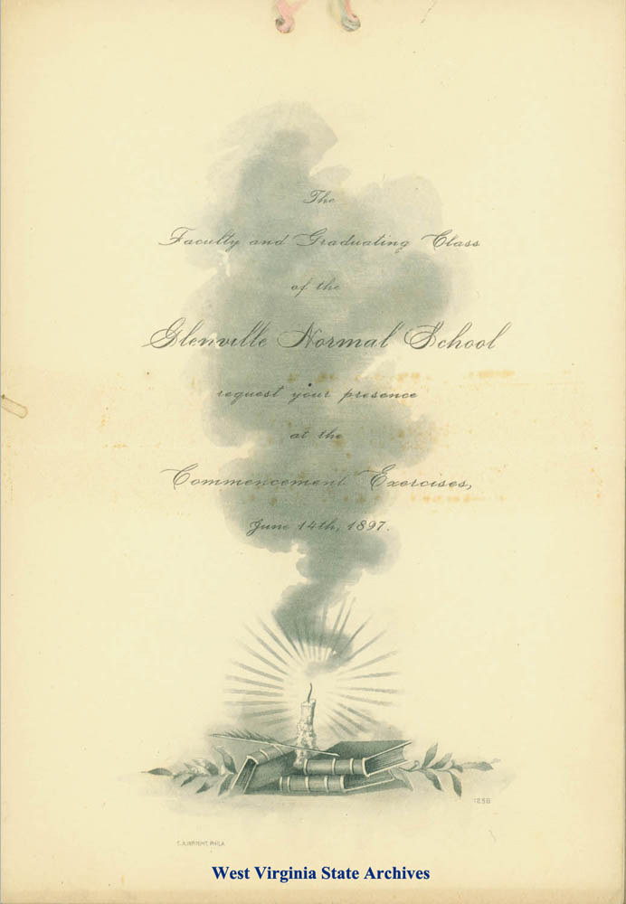 Commencement Invitation from the Glenville Normal School, 1897 (Ms2017-018)