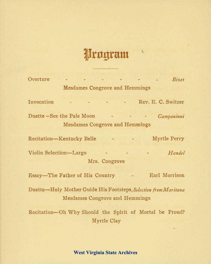Second Annual Commencement of Barboursville District Public Schools at Olive Church, 1910 (Sc82-252)