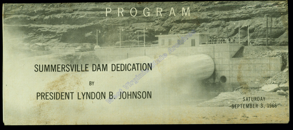 Program from the dedication of the Summersville Dam, 1966. (Ms2017-016)
