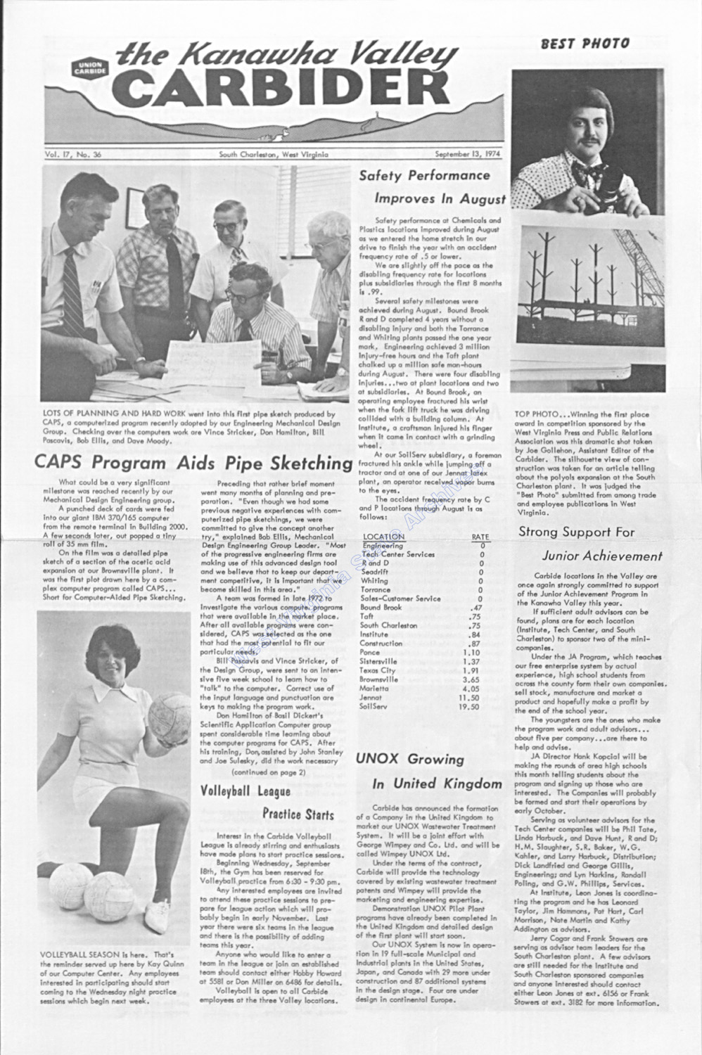 The Kanawha Valley Carbider newsletter Vol. 17, No. 36, 1974