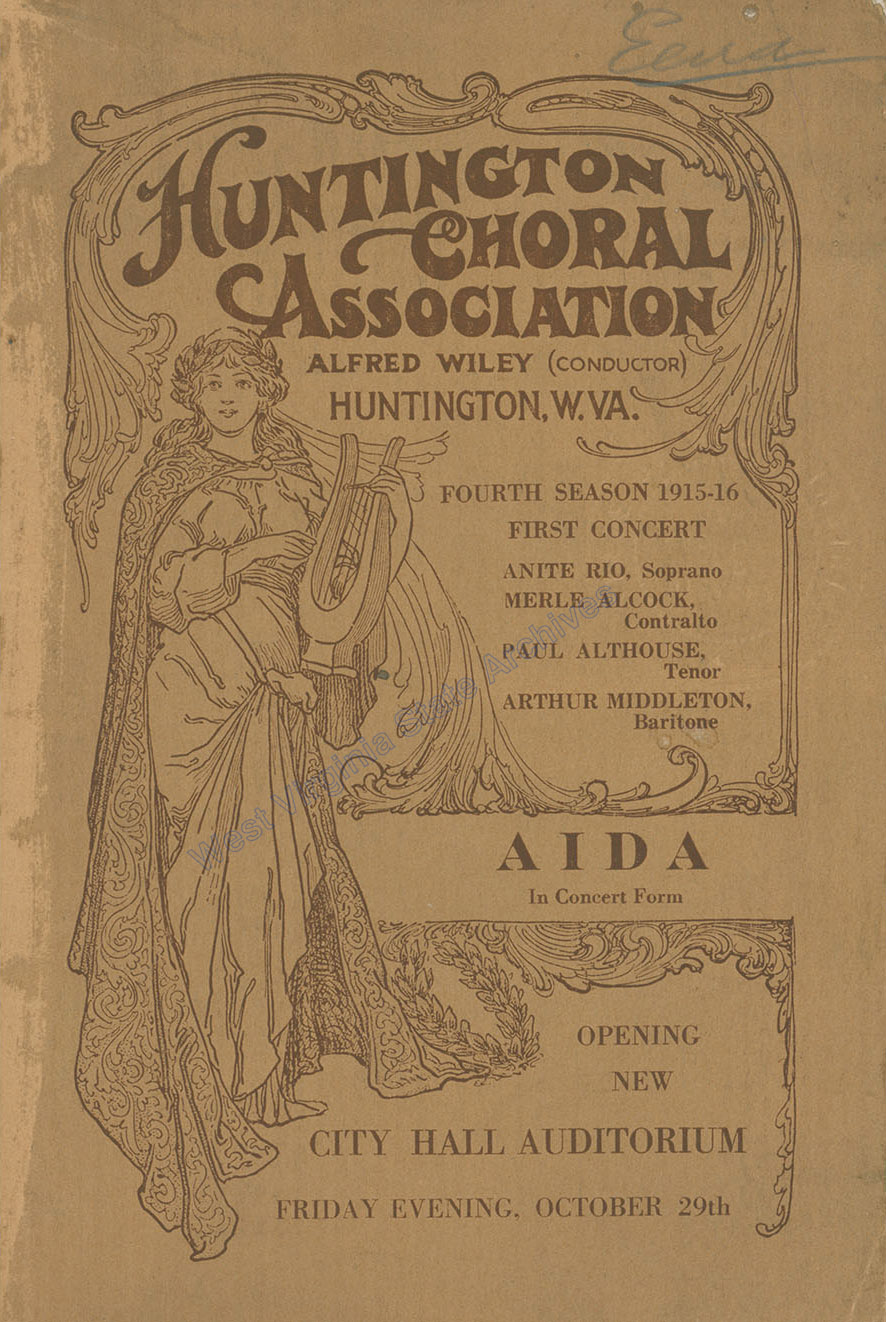 Huntington Choral Association presentation of Aida, 1915. (Sc82-205)