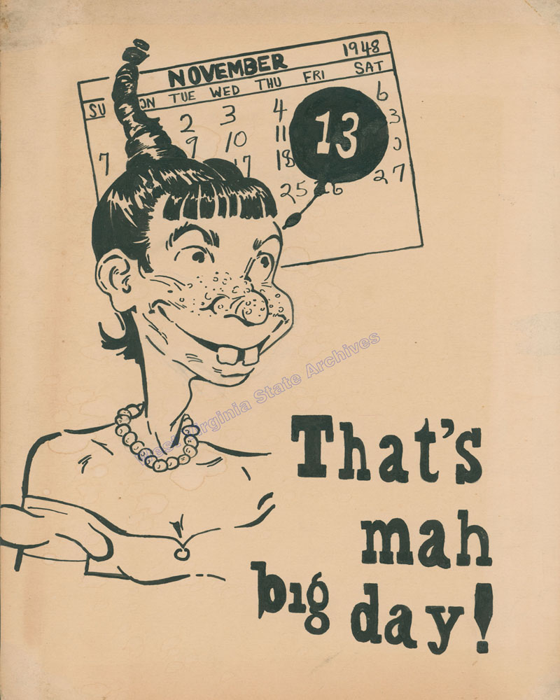 Sadie Hawkins Day poster, Thats Mah Big Day, 1948. (Ms2019-001)