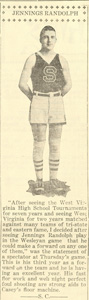 Randolph in basketball uniform