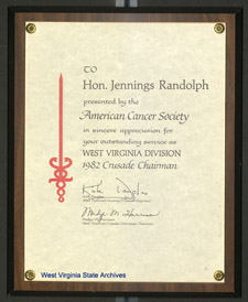 American Cancer Society plaque