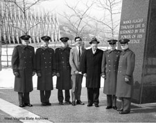 Randolph and son Frank with cadets