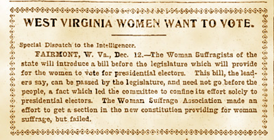 Woman Suffrage notice