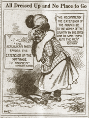 woman suffrage political cartoon