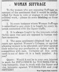 Pro-suffrage notice