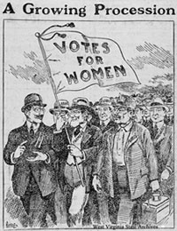 Pro-suffrage cartoon
