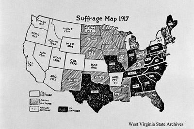 Suffrage map