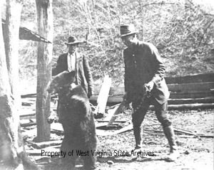 Crockett Hatfield with bear