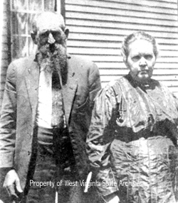 "Devil Anse" Hatfield and wife Levicy Chafin
Hatfield