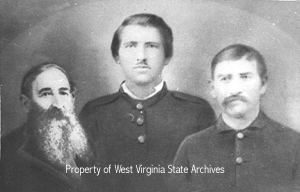 "Devil Anse" with brothers Ellison and Smith Hatfield