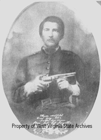 Ellison Hatfield in Civil War uniform