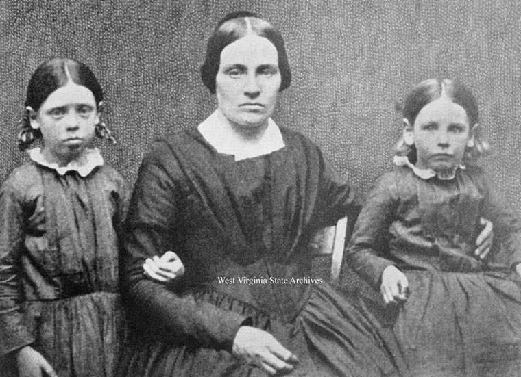 Mary Ann Brown with daughters Annie and Sarah