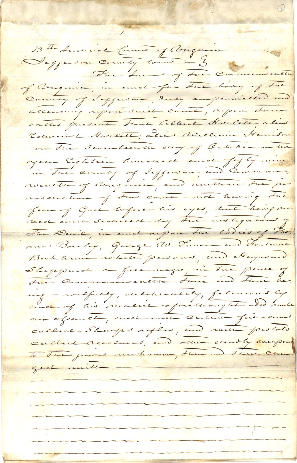 John Brown Papers Held By Jefferson County Circuit Clerk s Office