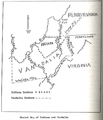 Sketch Map of Indiana and Vandalia