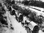 Army train proceeding up Coal River toward Blair. The first troop train arrived at St. Albans from
Ohio and immediately marched into the coal mine district. Other trains brought the infantrymen and
equipment from the Fifth Corps Area of the Middle West. Charleston Gazette, 6 September 1921