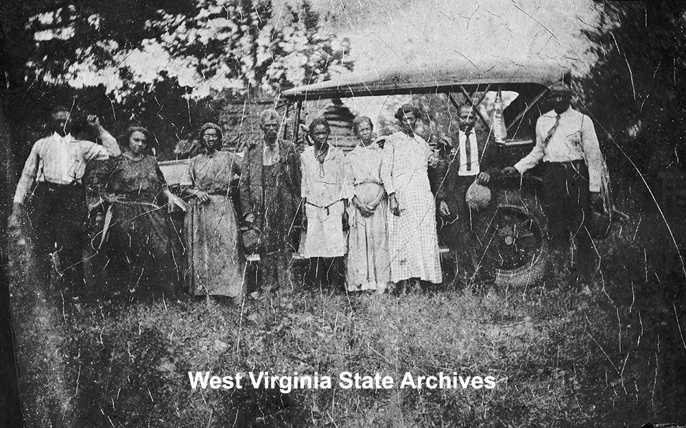 African American family at car, McDowell County, August 25, 1922. Jean Battlo Collection, West Virginia State Archives (152215)