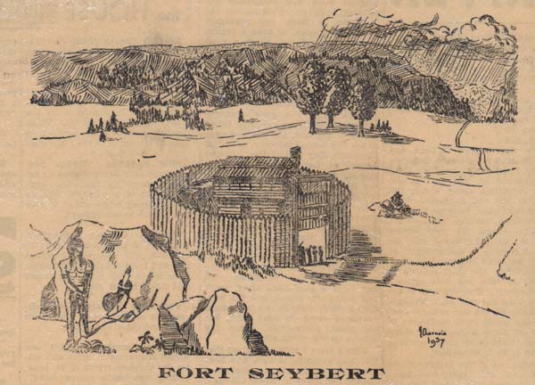 1937 drawing of Fort Seybert