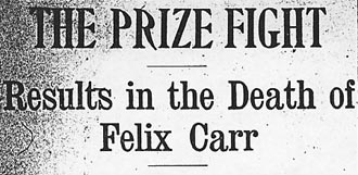 Headline, Prize Fight Fatality